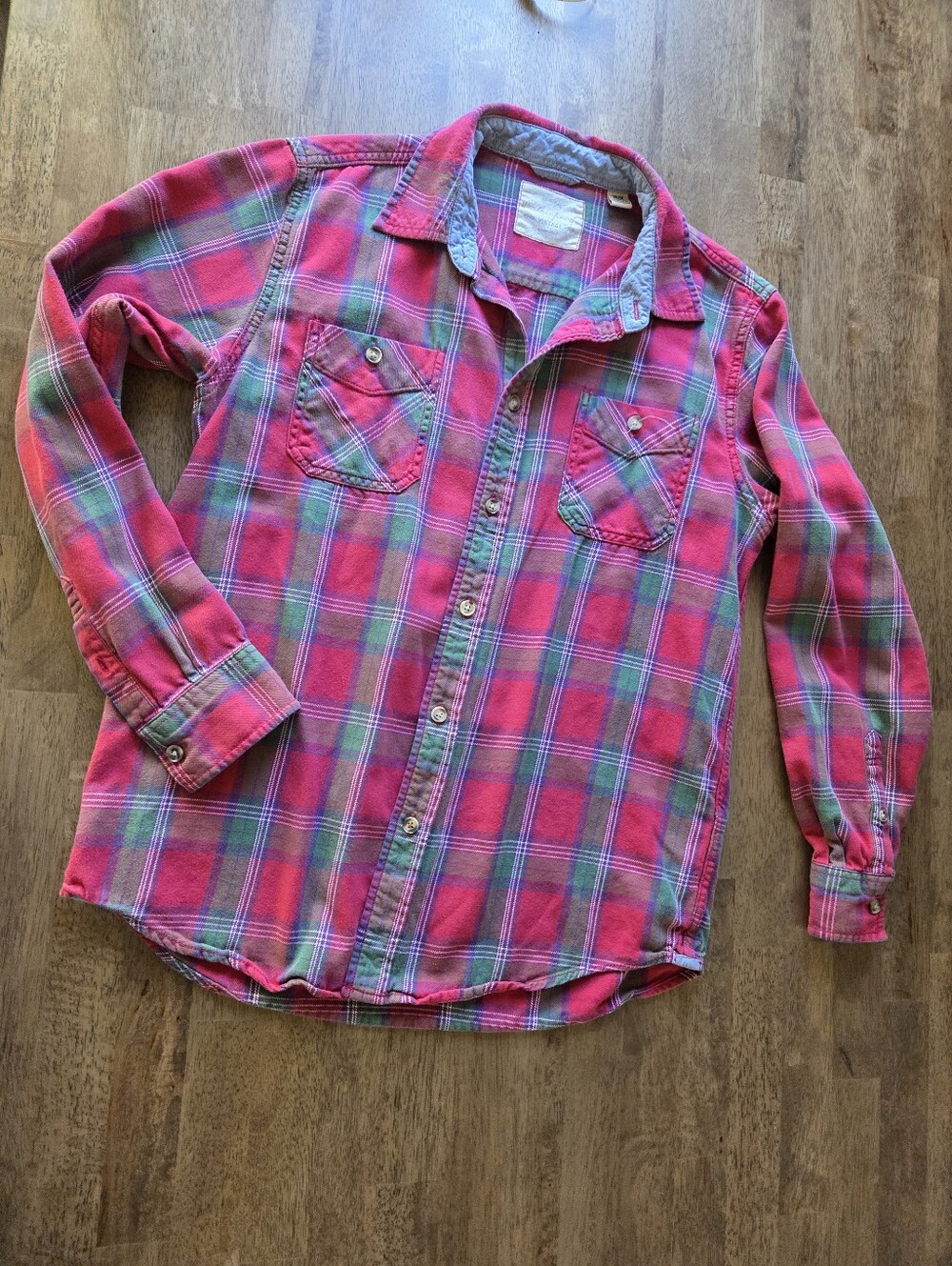 Christmas Flannel Weatherproof Plaid Button-Down Shirt